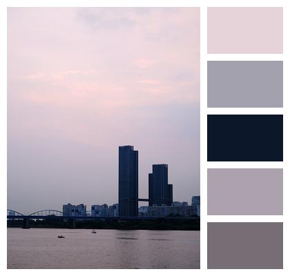 Seoul Sunset Han River Image